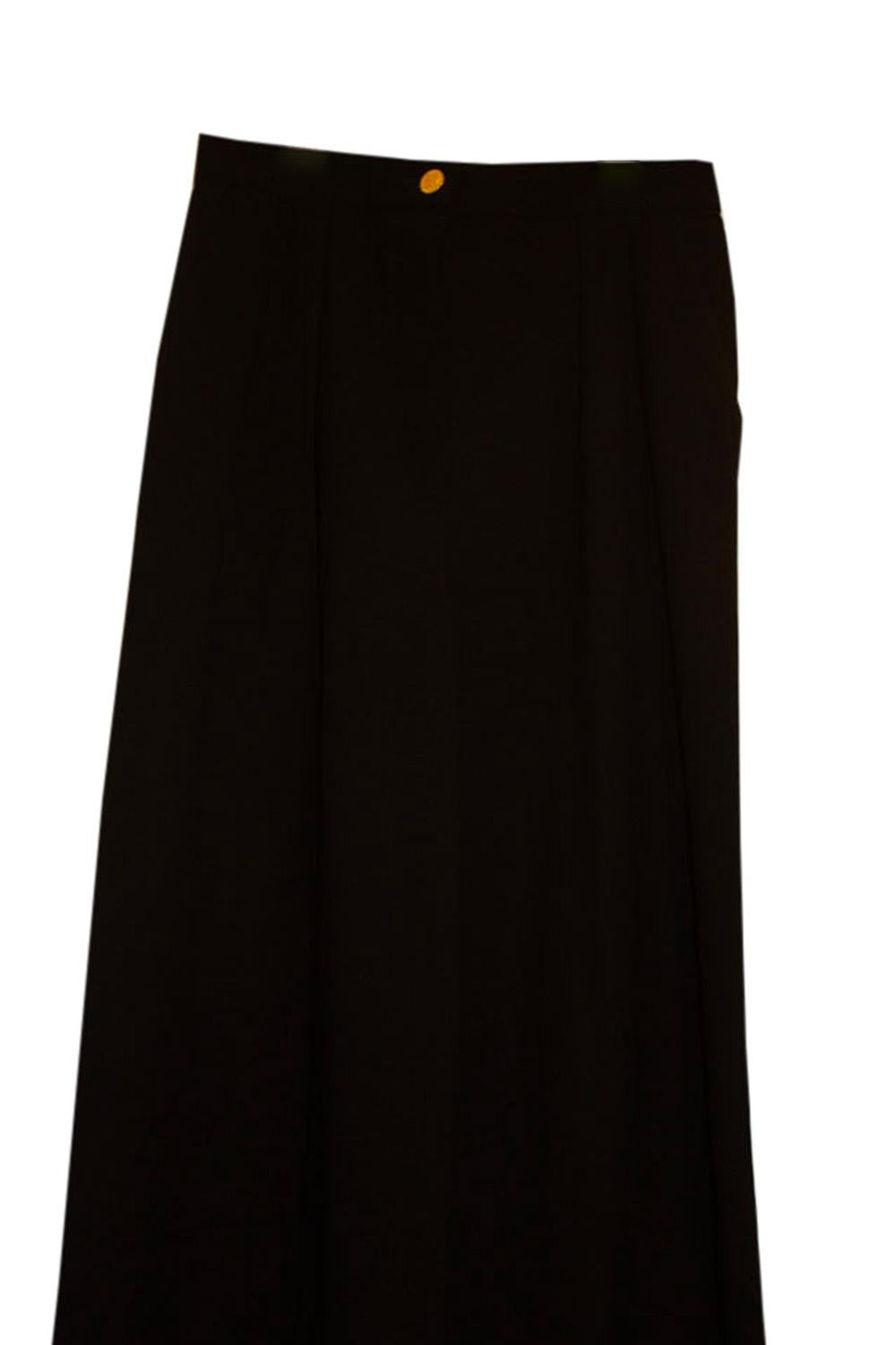 Vintage Chanel Back Wool Crepe Trousers
