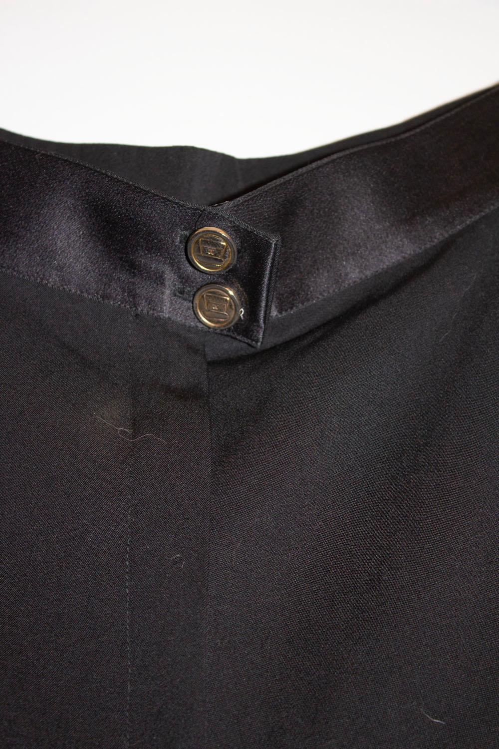 Vintage Chanel Black Tuxedo Pants /Trousers