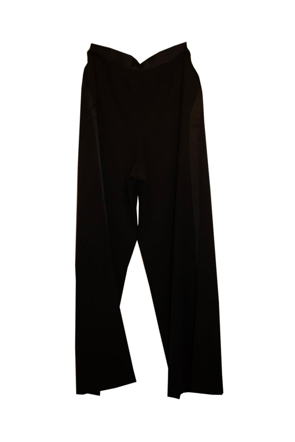 Vintage Chanel Black Tuxedo Pants /Trousers