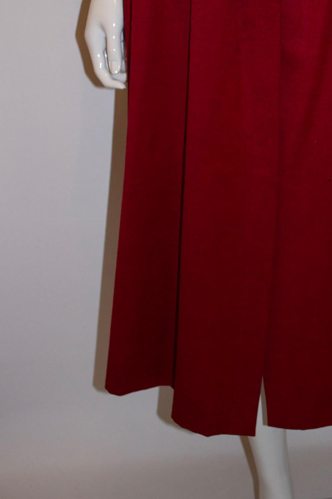 Vintage Christian Dior Red Wool Skirt