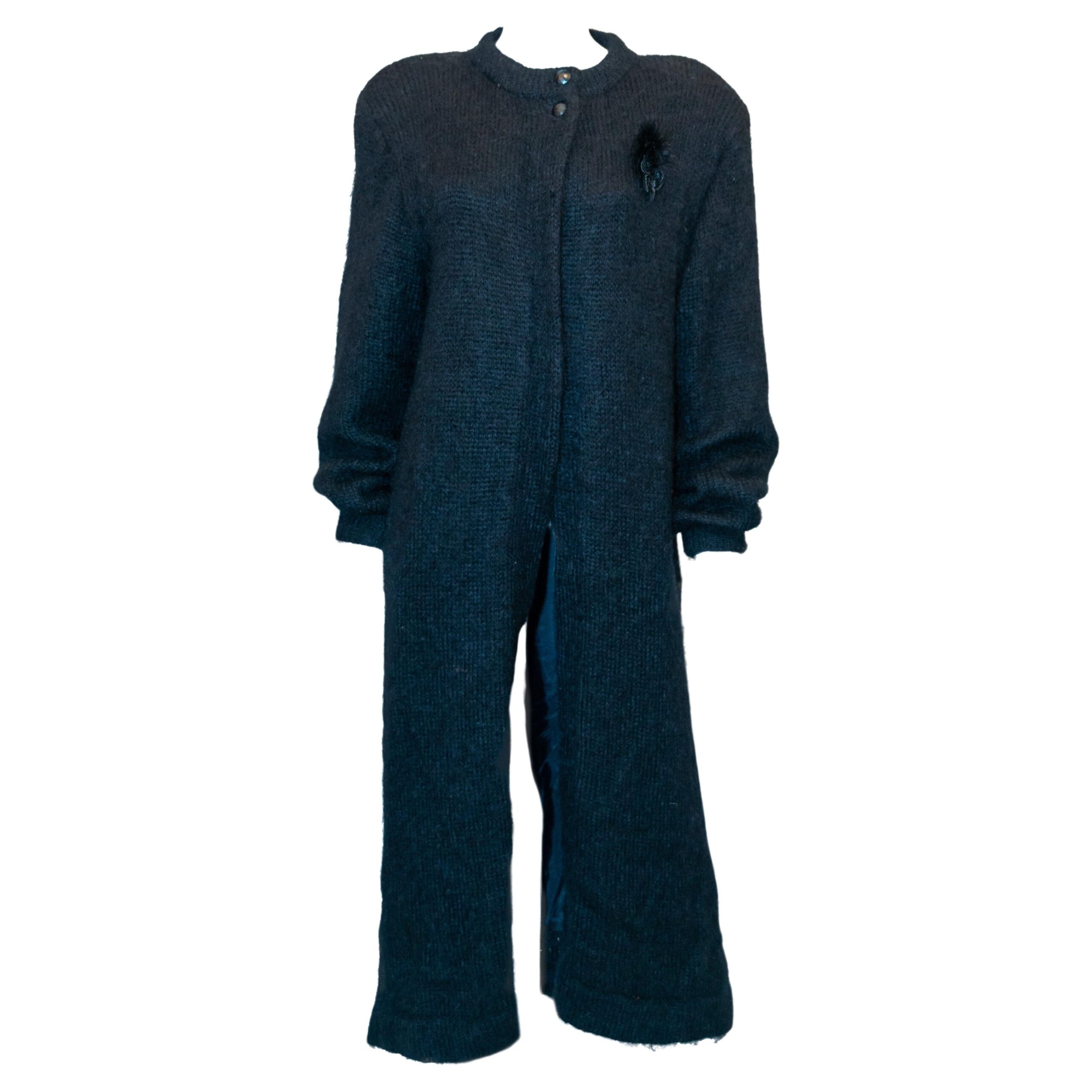 Vintage Full Length Mohair Coat by Riet Selen