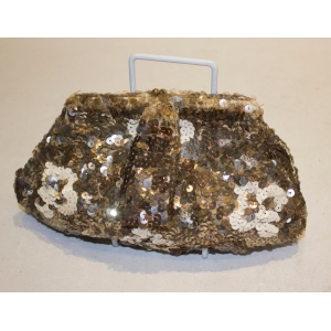Vintage Gold , Bronze and Cream Sequin Purse