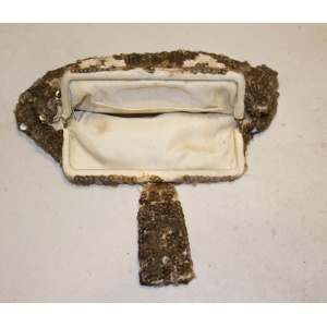 Vintage Gold , Bronze and Cream Sequin Purse