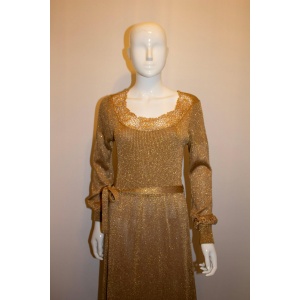 Vintage Gold Knit Dress