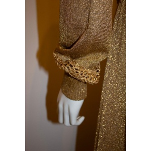Vintage Gold Knit Dress