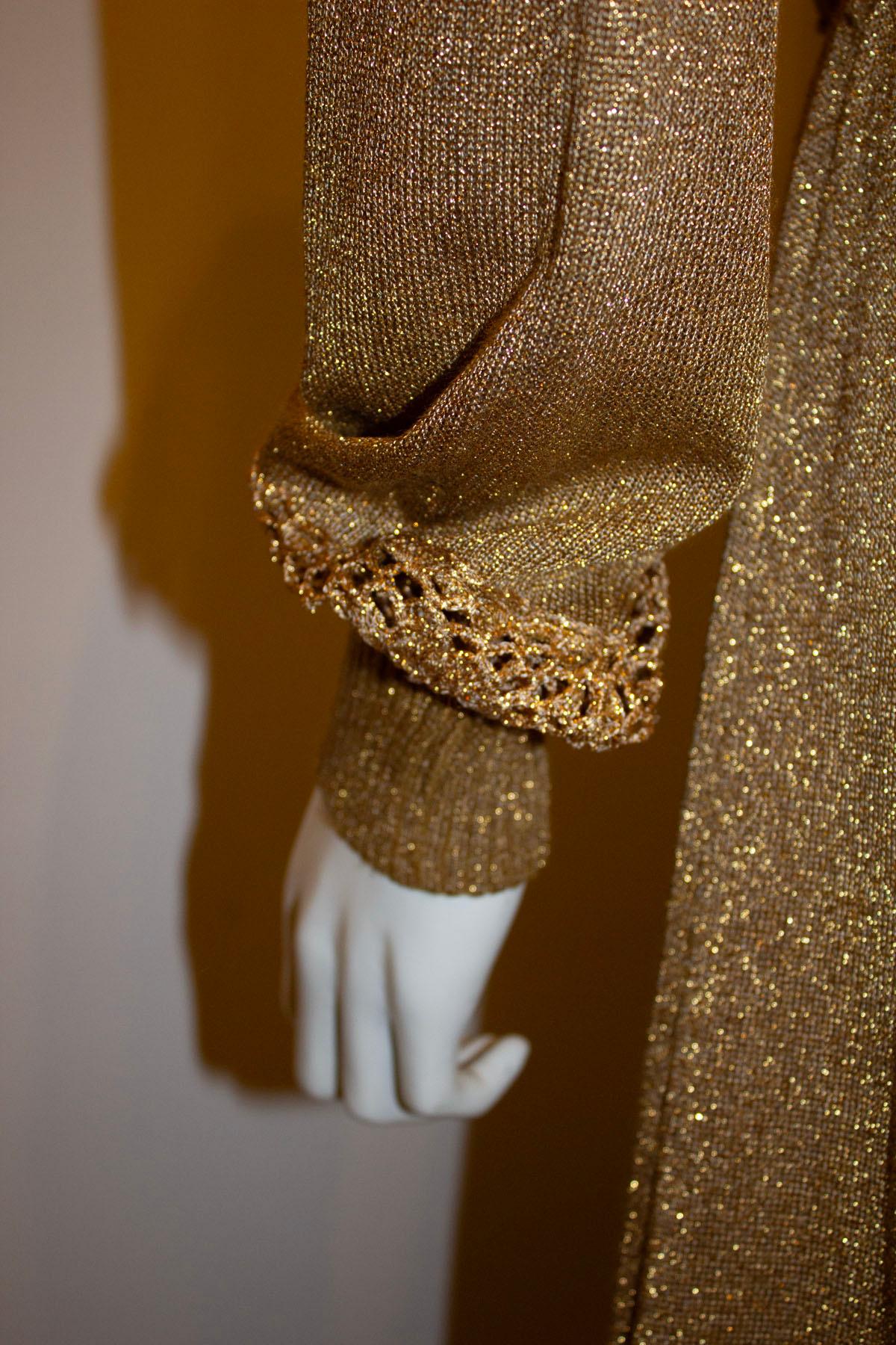 Vintage Gold Knit Dress