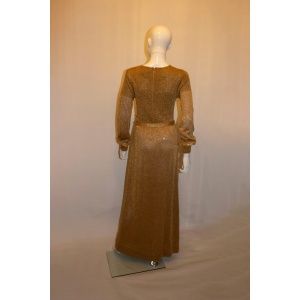 Vintage Gold Knit Dress