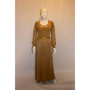 Vintage Gold Knit Dress