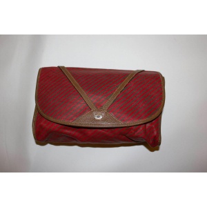 Vintage Gucci Clutch Bag with Fold Over Front and Leather Detail