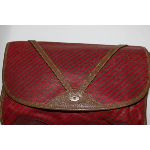 Vintage Gucci Clutch Bag with Fold Over Front and Leather Detail