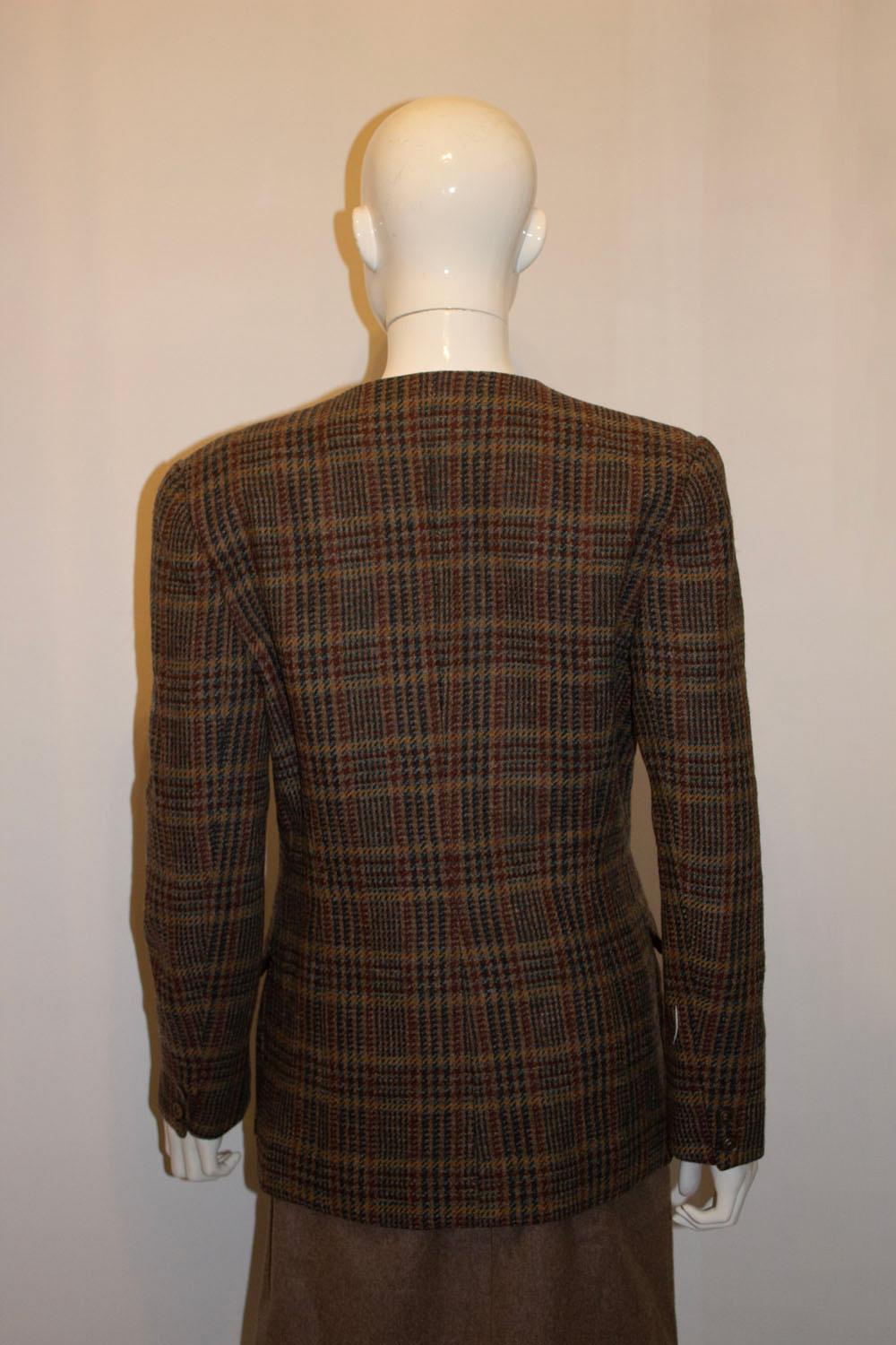 Vintage Liberty of London Brown Wool Skirt Suit
