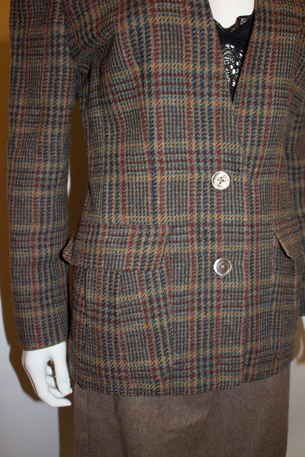 Vintage Liberty of London Brown Wool Skirt Suit