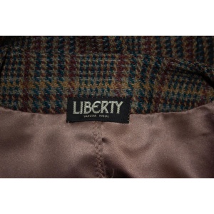 Vintage Liberty of London Brown Wool Skirt Suit