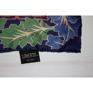 Vintage Liberty Silk Scarf with Leaf Print