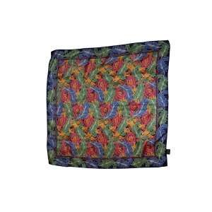 Vintage Liberty Silk Scarf with Leaf Print