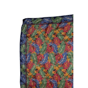 Vintage Liberty Silk Scarf with Leaf Print