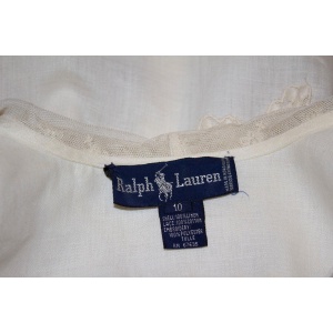 Vintage Linen and Lace Blouse by Ralph Lauren