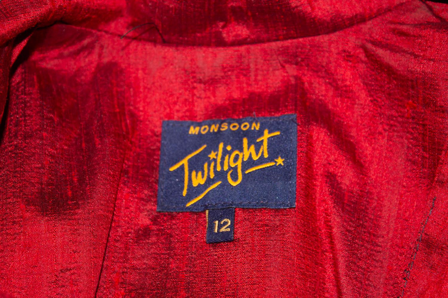 Vintage Monsoon Silk Jacket with wonderful embroidery