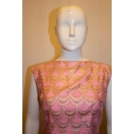 Vintage Pink and Gold Evening Gown