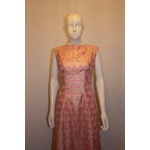 Vintage Pink and Gold Evening Gown