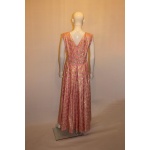Vintage Pink and Gold Evening Gown