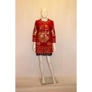 Vintage Red Jacket with Wonderful Gold Embroidery
