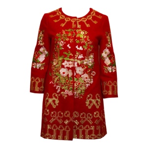 Vintage Red Jacket with Wonderful Gold Embroidery