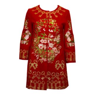 Vintage Red Jacket with Wonderful Gold Embroidery