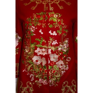 Vintage Red Jacket with Wonderful Gold Embroidery