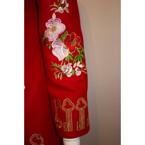 Vintage Red Jacket with Wonderful Gold Embroidery