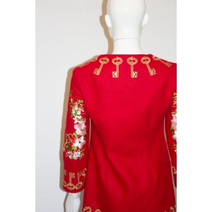 Vintage Red Jacket with Wonderful Gold Embroidery