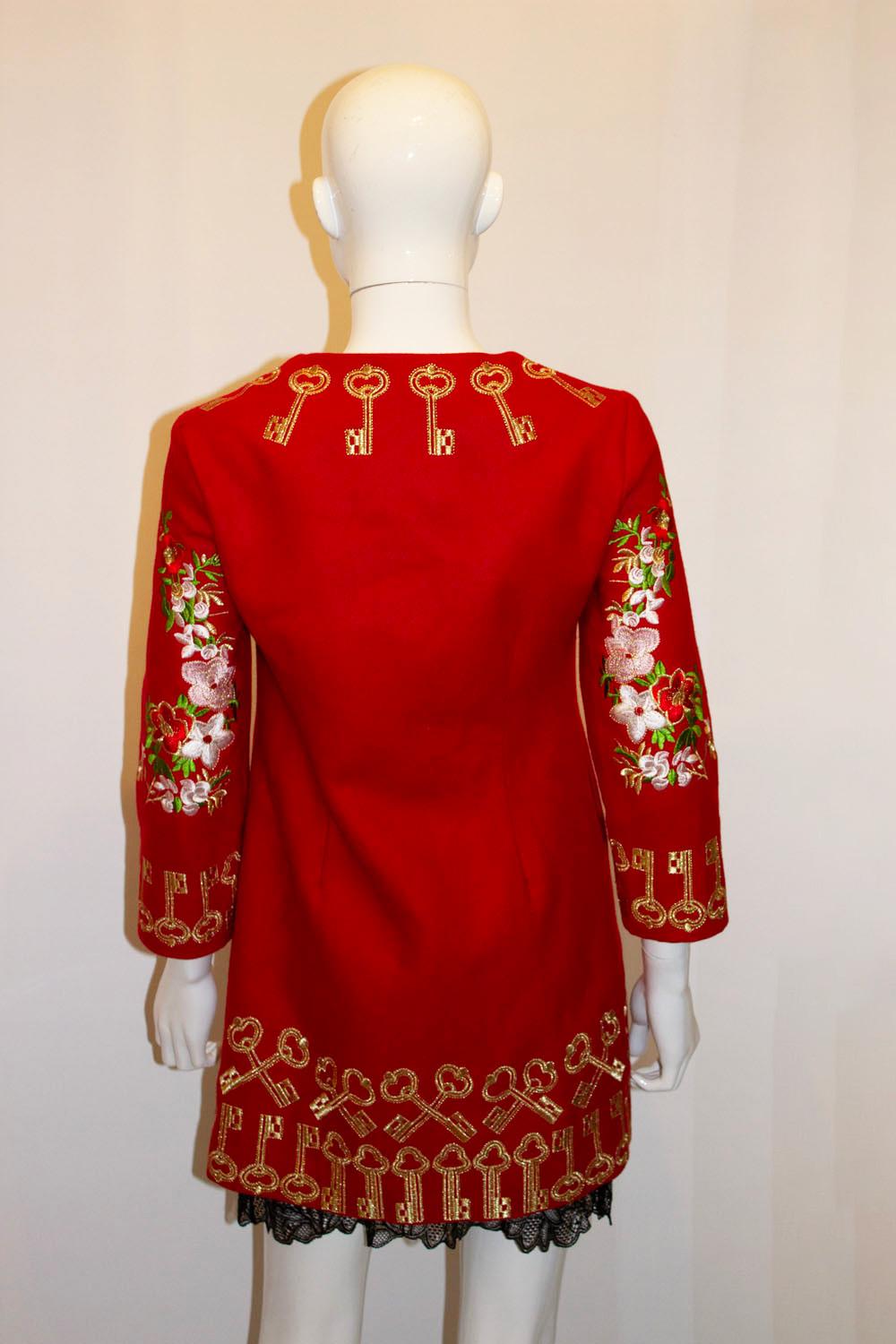 Vintage Red Jacket with Wonderful Gold Embroidery
