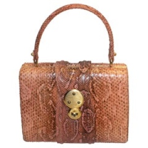 Vintage Tan Crocodile Handbag