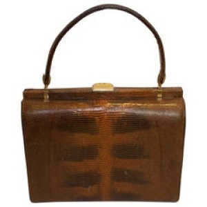 Vintage Tan Crocodile Handbag