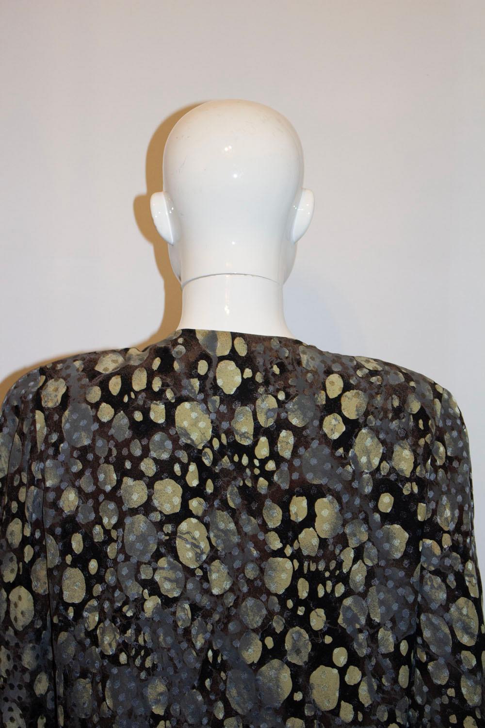 Vintage Valentino Miss V Multicolour Silk Blouse with Interesting Collar.