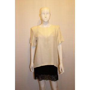 Vintage Yves Saint Laurent Ivory colour Crepe Top
