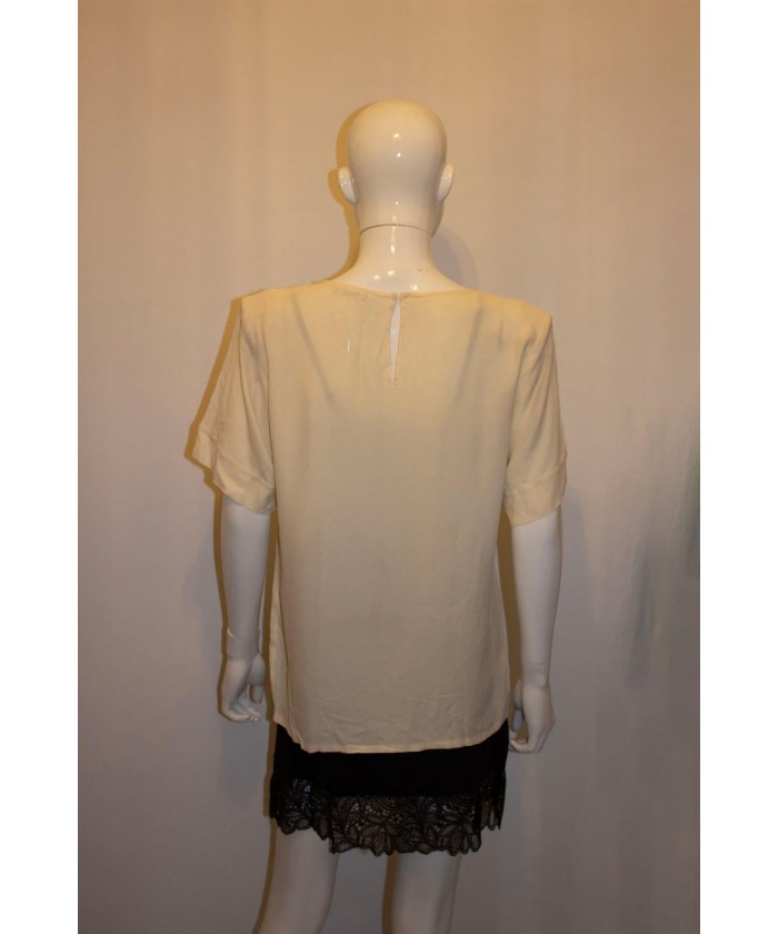Vintage Yves Saint Laurent Ivory colour Crepe Top