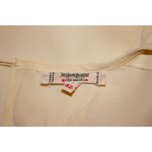 Vintage Yves Saint Laurent Ivory colour Crepe Top