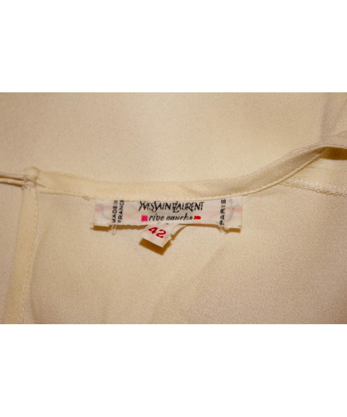 Vintage Yves Saint Laurent Ivory colour Crepe Top