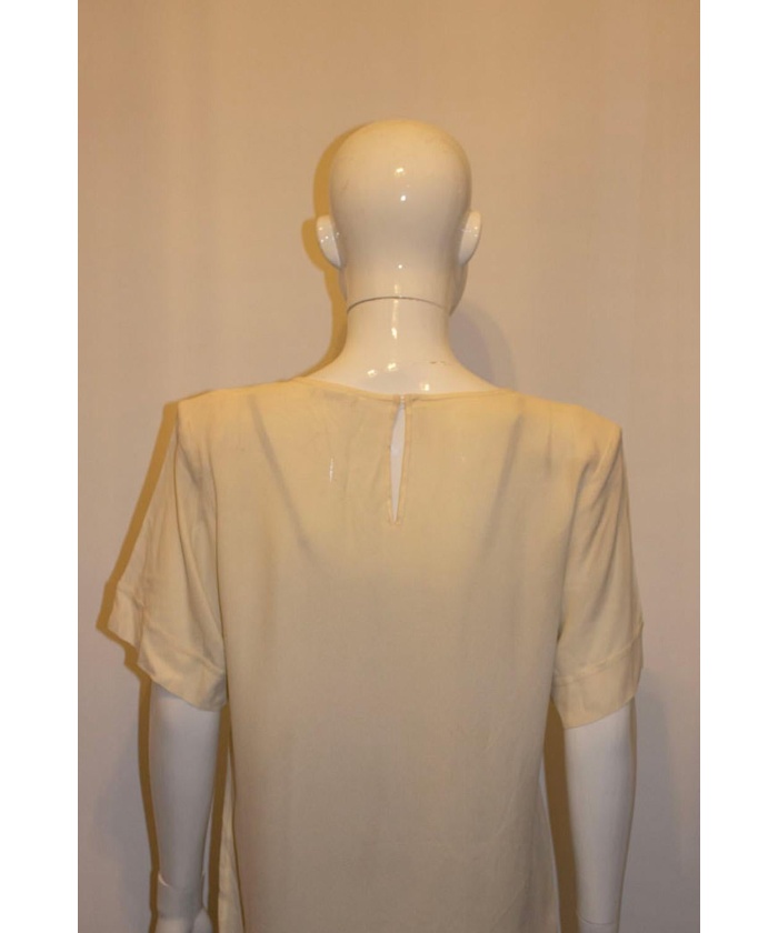 Vintage Yves Saint Laurent Ivory colour Crepe Top