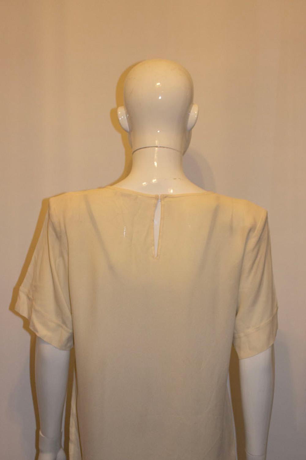 Vintage Yves Saint Laurent Ivory colour Crepe Top