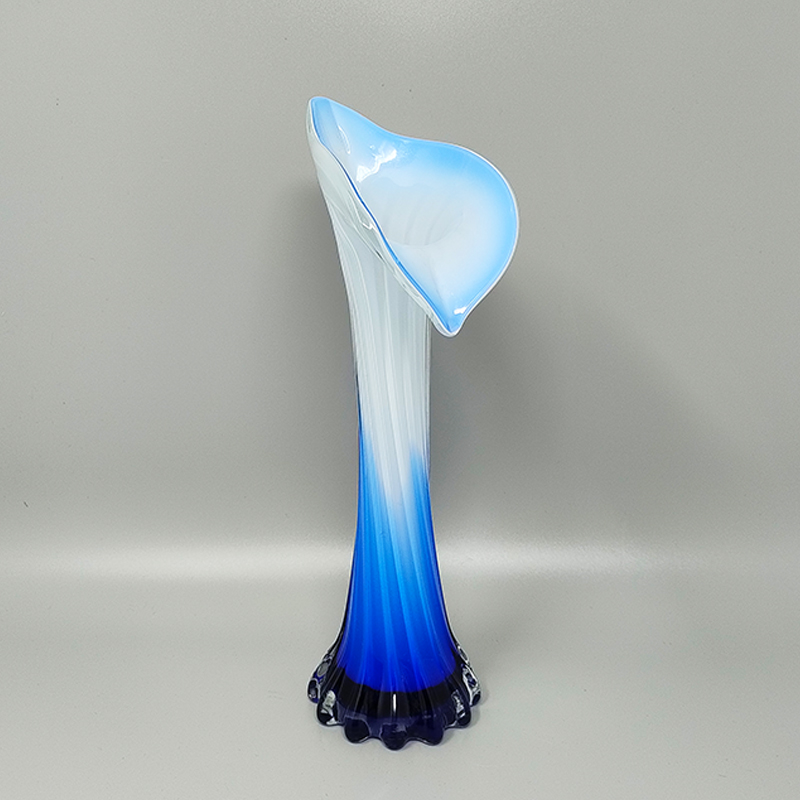 1960s Astonishing Jack in the Pulpit "Calla Lily" Vase in Murano Glass.
