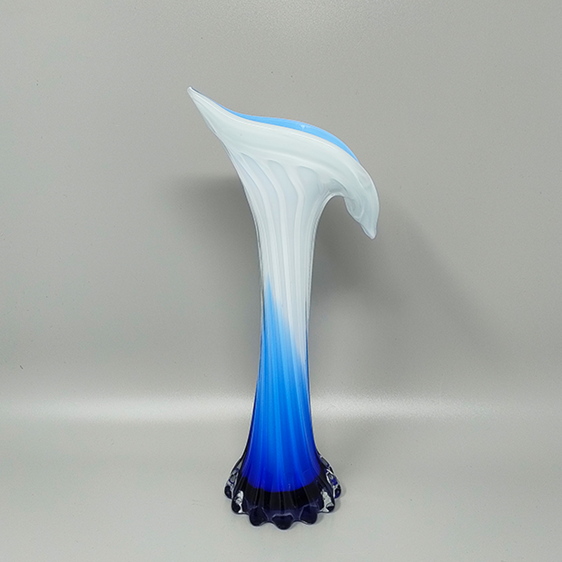 1960s Astonishing Jack in the Pulpit "Calla Lily" Vase in Murano Glass.
