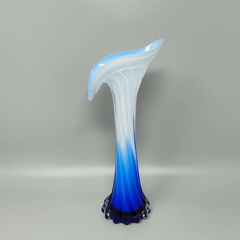 1960s Astonishing Jack in the Pulpit "Calla Lily" Vase in Murano Glass.