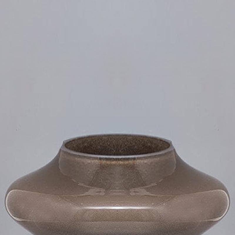 1970s Gorgeous Beige Vase in Murano Glass by Dogi. Made in Italy