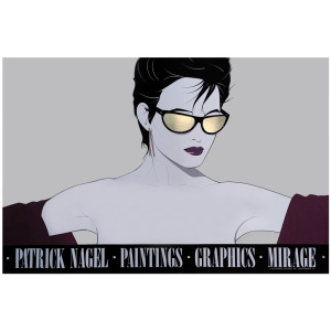 1980s Original Gorgeous Patrick Nagel "Silver Foiled Sunglasses" Art Poster