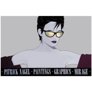 1980s Original Gorgeous Patrick Nagel "Silver Foiled Sunglasses" Art Poster