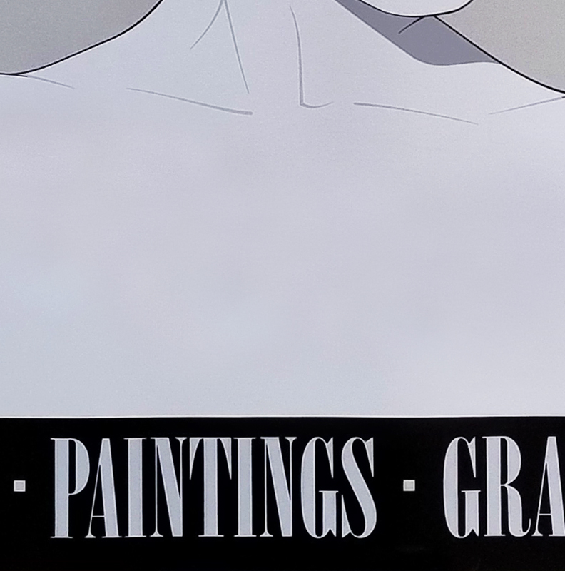 1980s Original Gorgeous Patrick Nagel "Silver Foiled Sunglasses" Art Poster