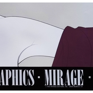 1980s Original Gorgeous Patrick Nagel "Silver Foiled Sunglasses" Art Poster