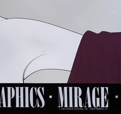 1980s Original Gorgeous Patrick Nagel "Silver Foiled Sunglasses" Art Poster - Image 6